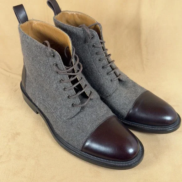 TAFT Men's Jack Wool Cap Toe Boots Size 9 (EUR 42) - Picture 1 of 8